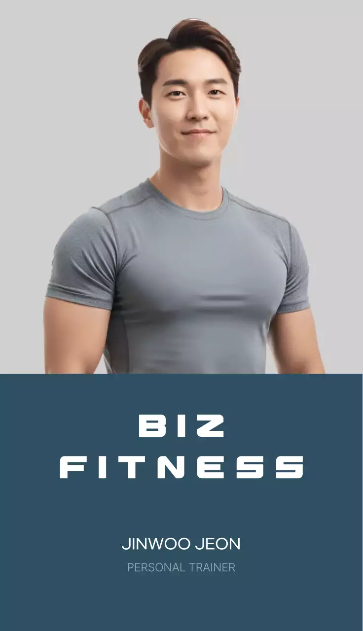 회색 모던 피트니스 광고