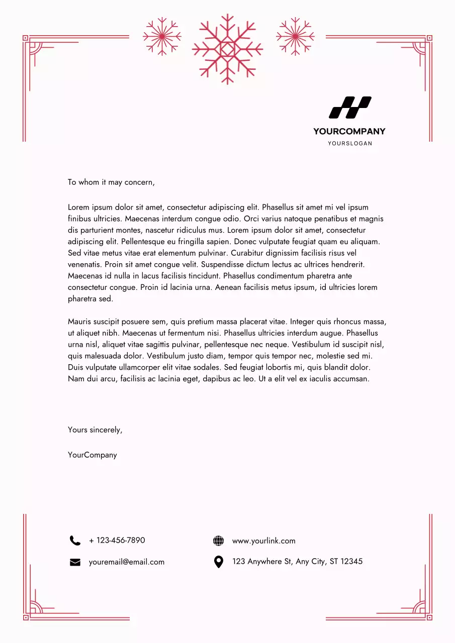 Vintage Art Deco New Year Letterhead Poster