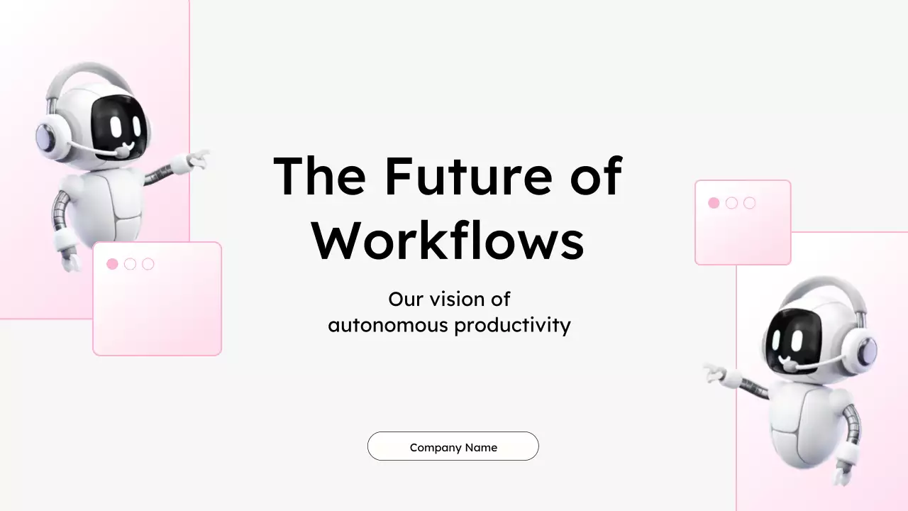 white modern productivity presentation