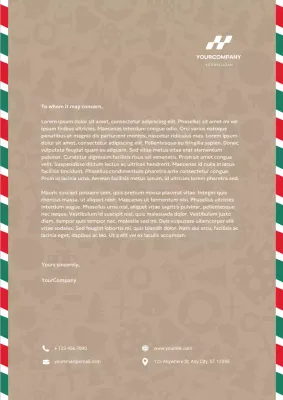 Brown Vintage Christmas Letterhead Poster