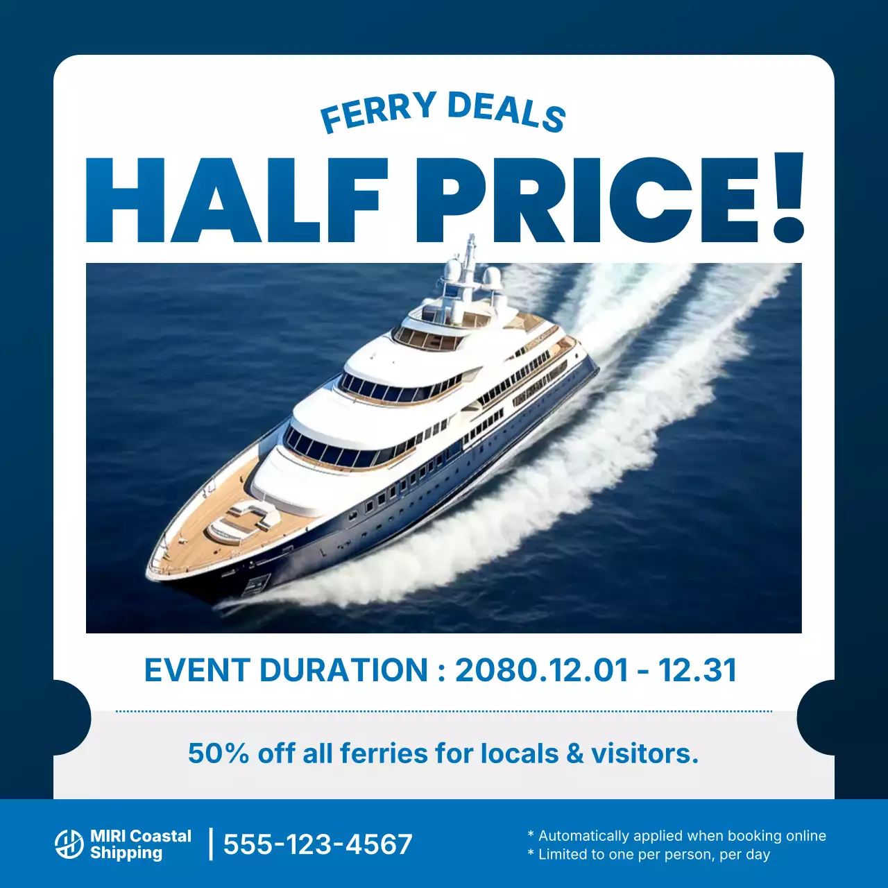 promosi feri modern biru