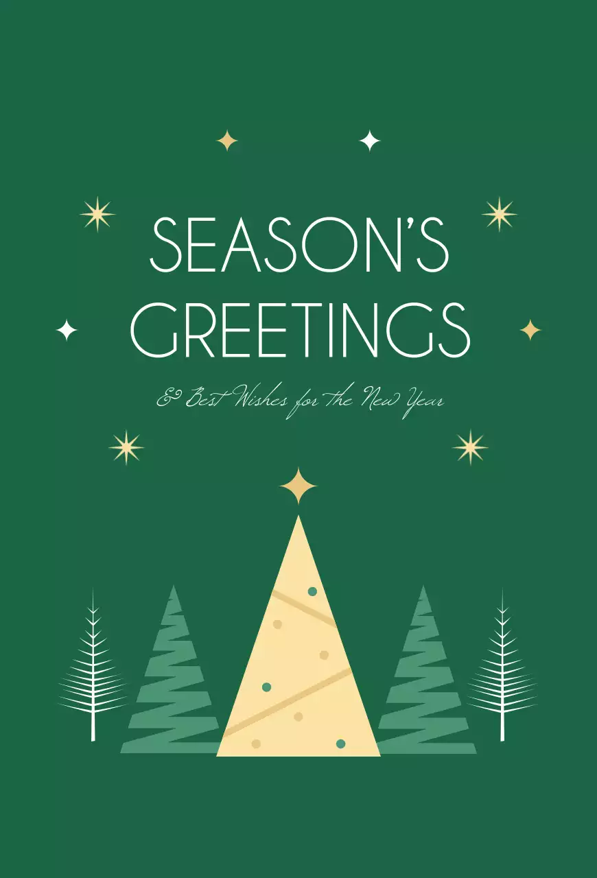 초록 심플 연말연시 카드