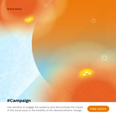 Orange Abstract Campaign Promotion Social Media Post