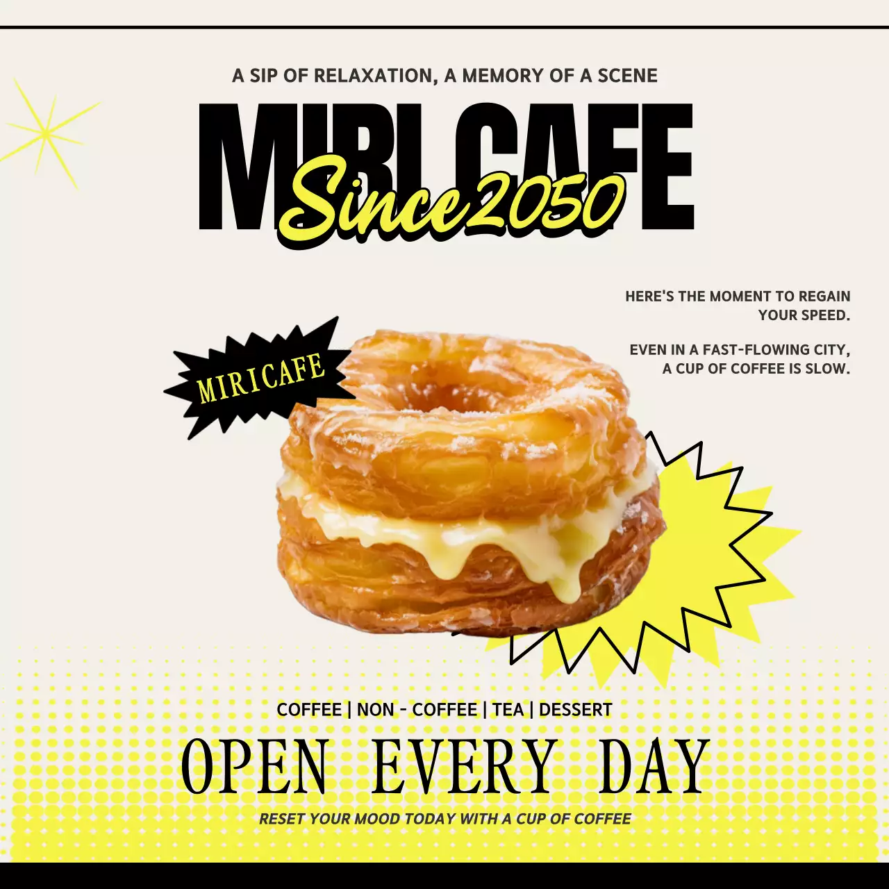 노랑 팝 카페 홍보