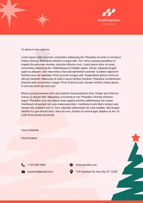 Orange Christmas Letterhead Poster