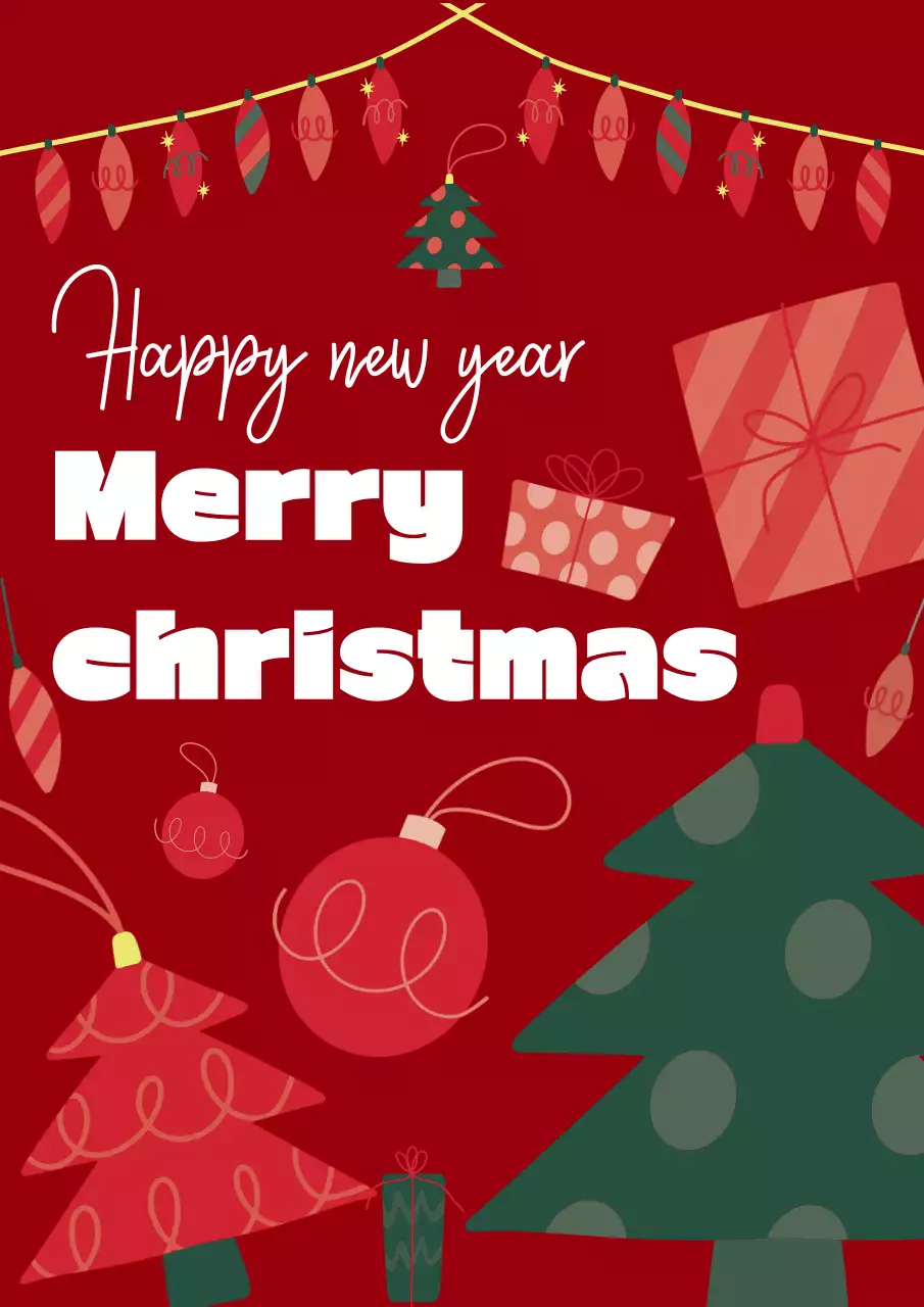 빨강 팝 크리스마스 카드