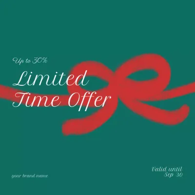 Green Classic Christmas Sale Promotion Instagram Post