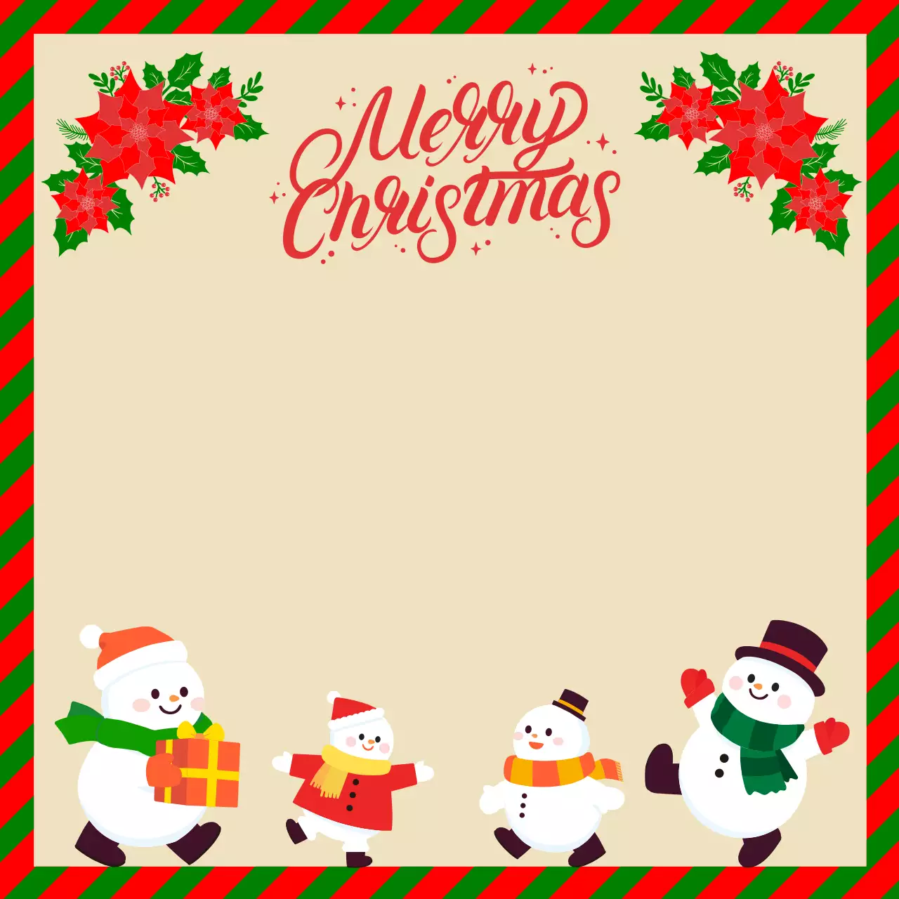 베이지 아기자기한 크리스마스 노트