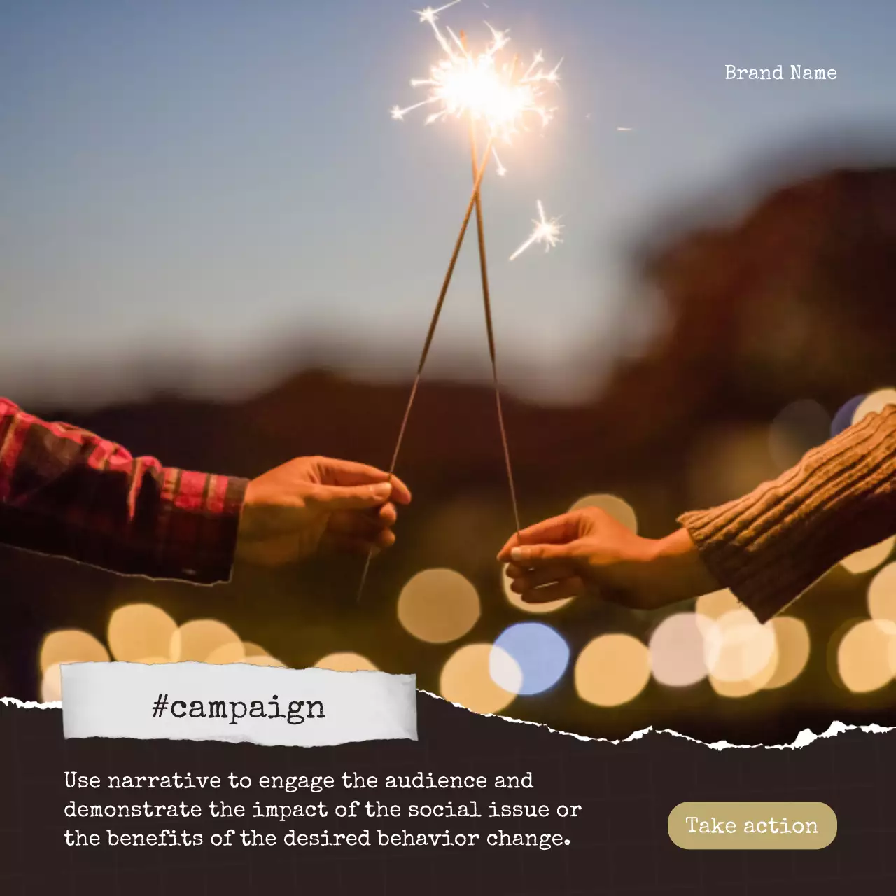 Brown Rustic Campaign Promotion Social Media Post