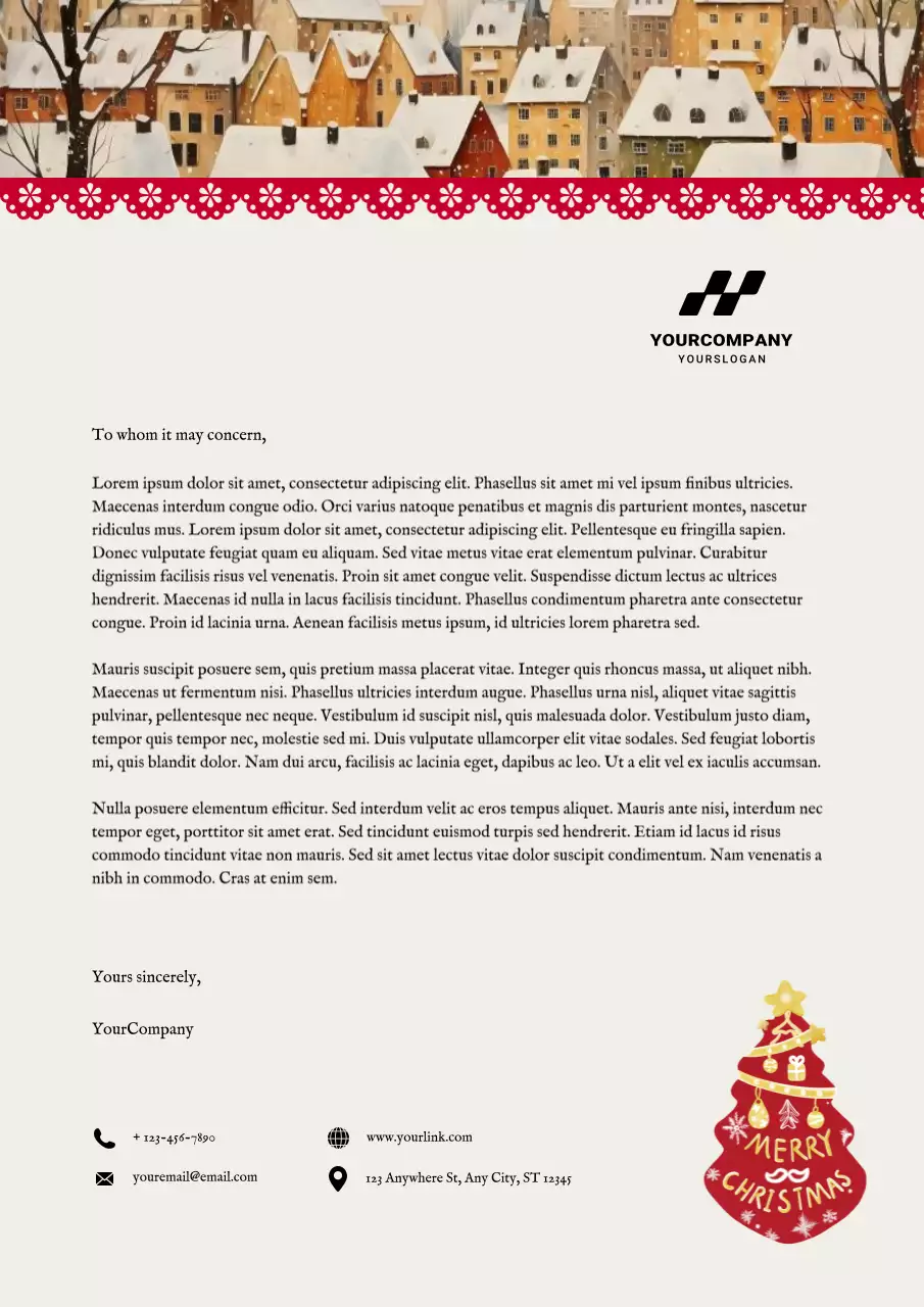 Cozy Christmas Letterhead Poster