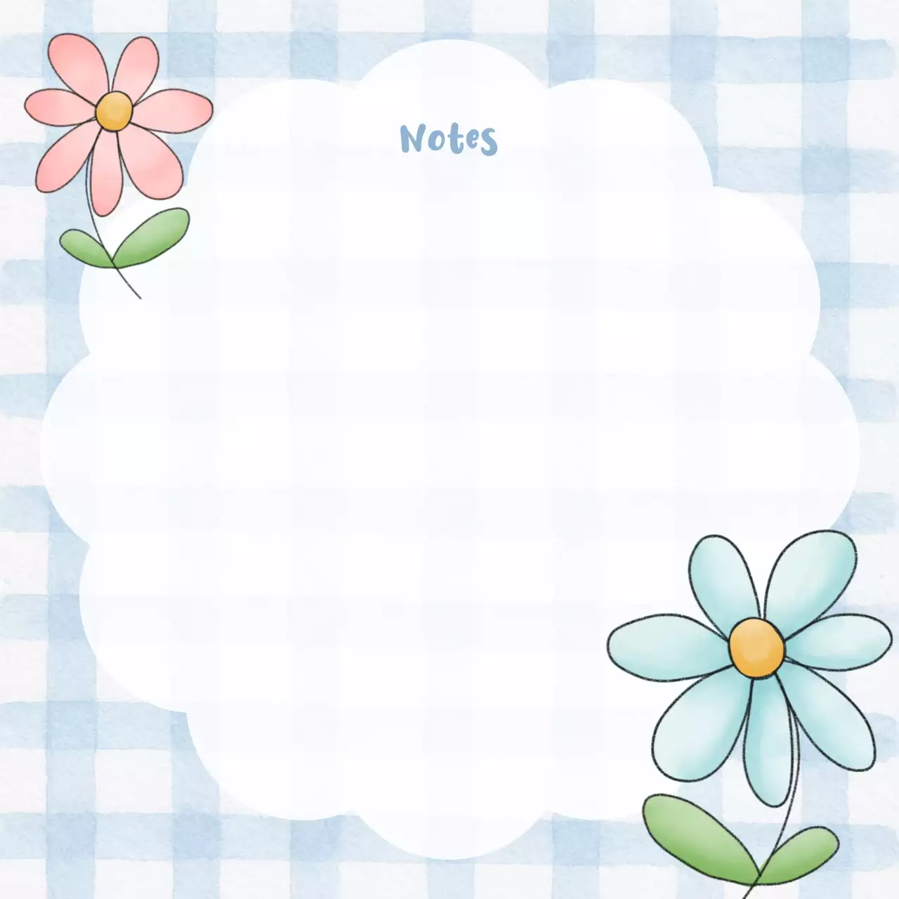 Perencana Catatan Bunga Biru