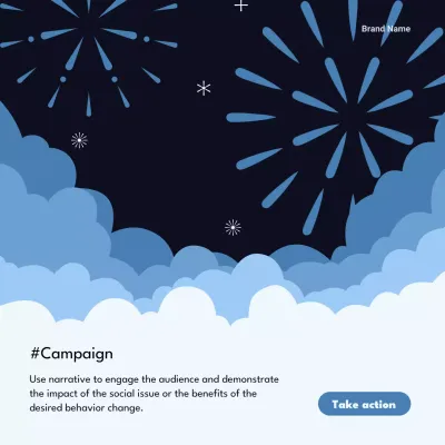 Navy Modern Campaign Promotion Social Media Post