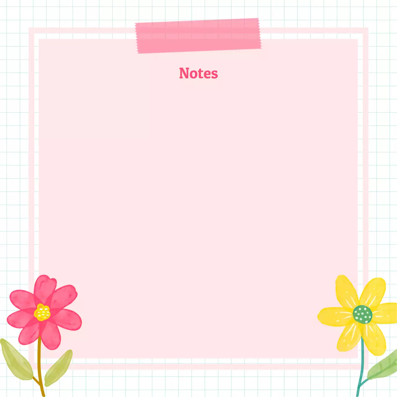 Perencana Catatan Bunga Merah Muda