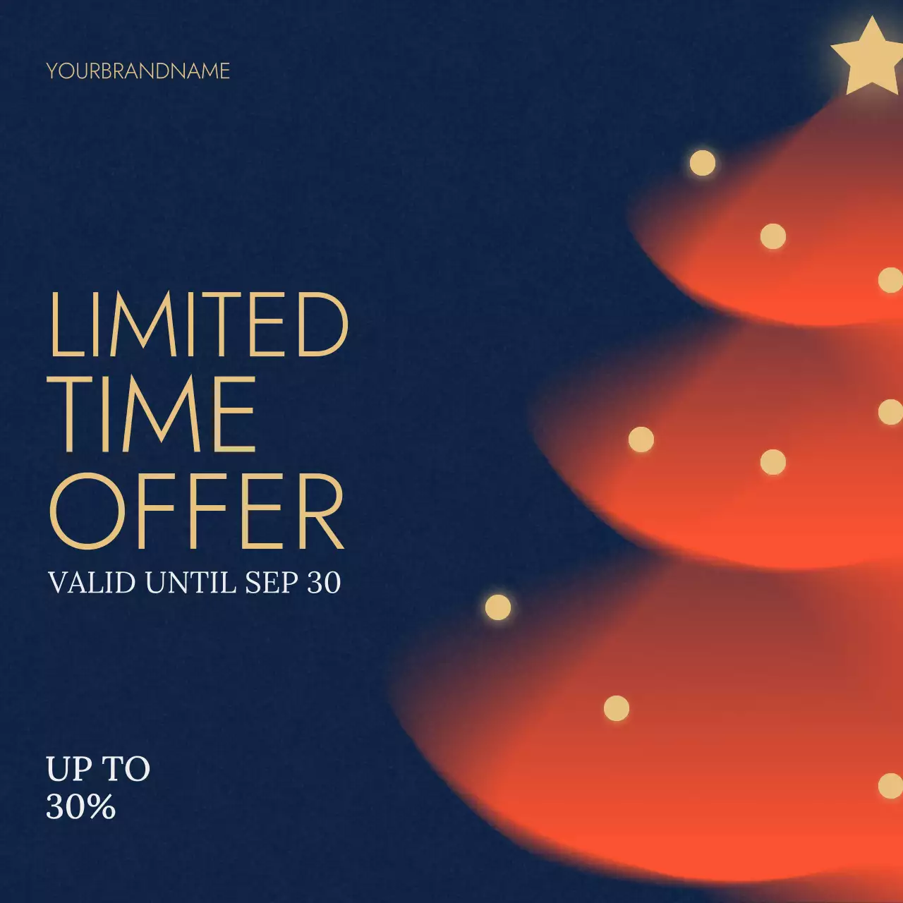 Navy Elegant Christmas Promotion Instagram Post