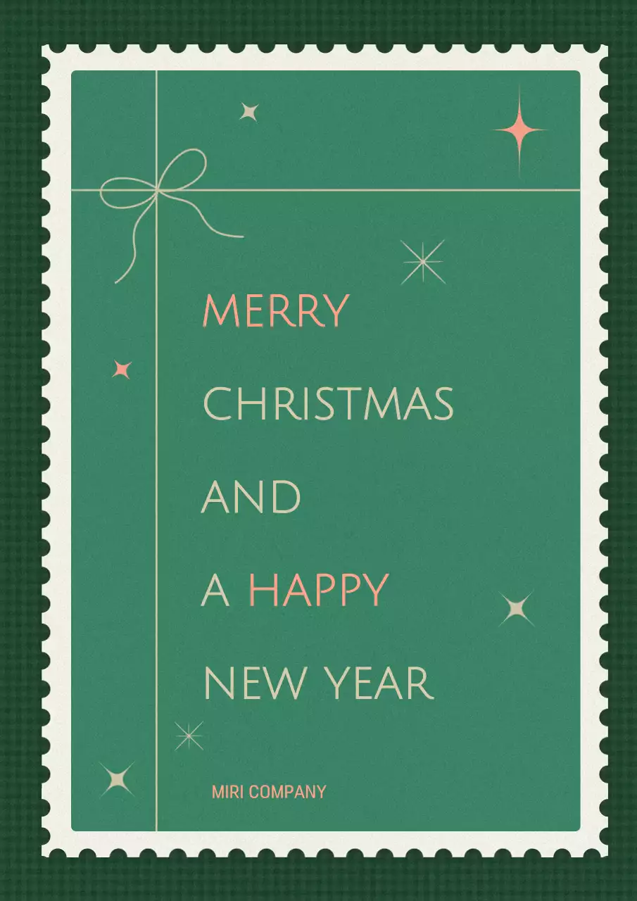 녹색 크리스마스 새해 인사