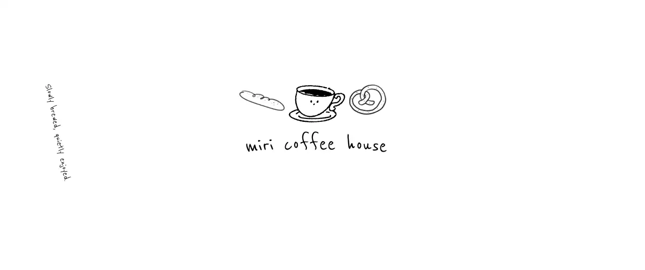 검정 미니멀 카페 로고