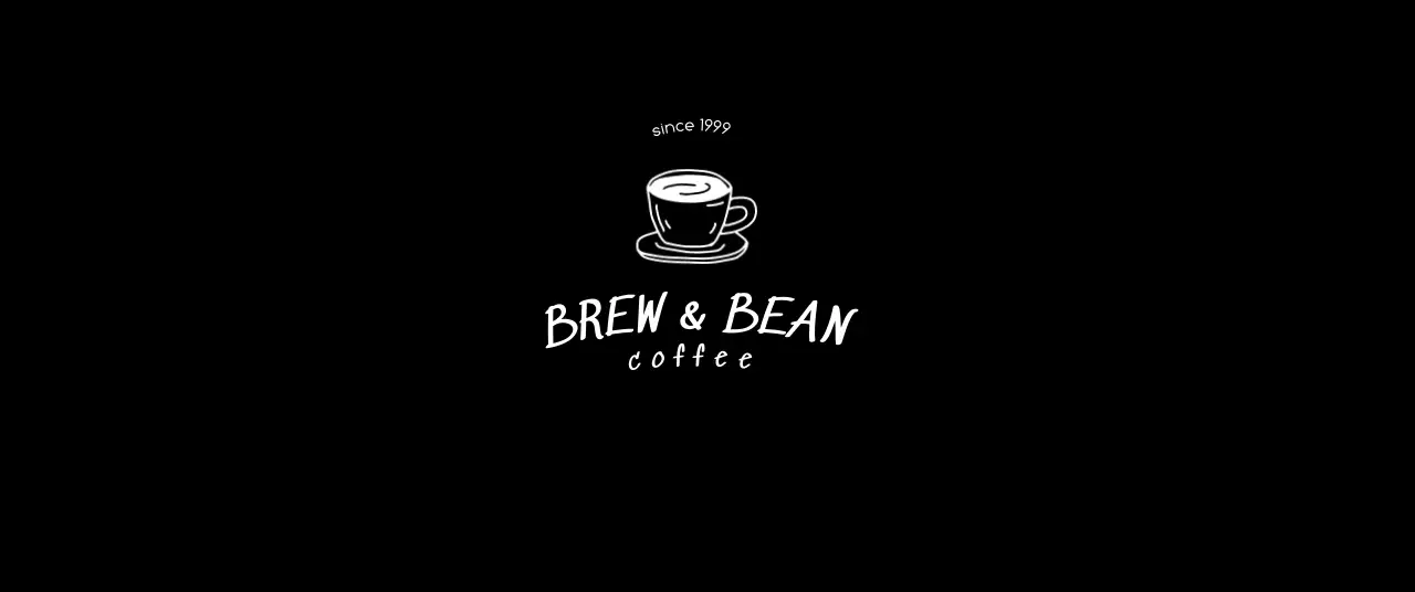 검정 심플 커피 로고