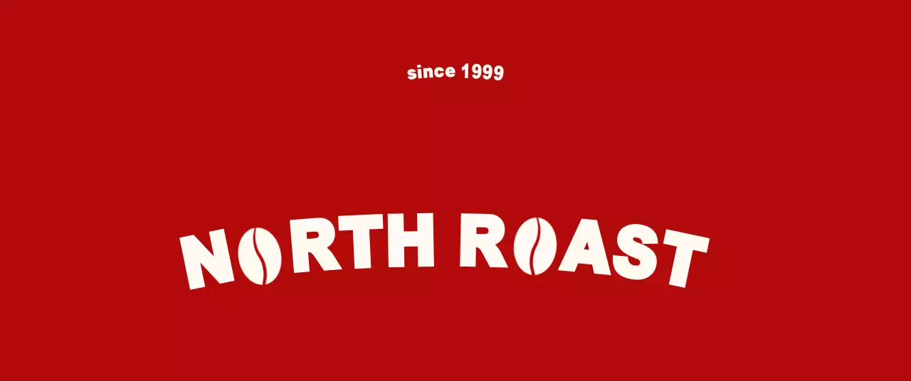 빨강 심플 커피 로고