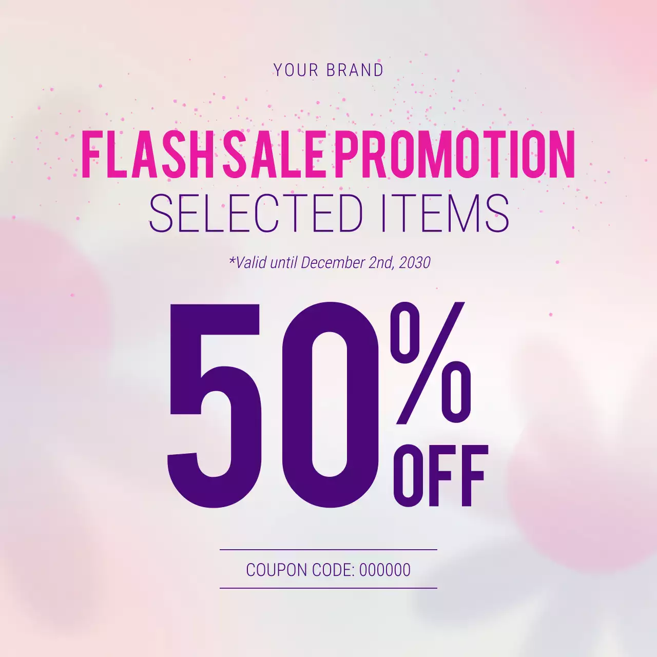 Pink and Purple Bundle Coupon Promo for New Year Social Media