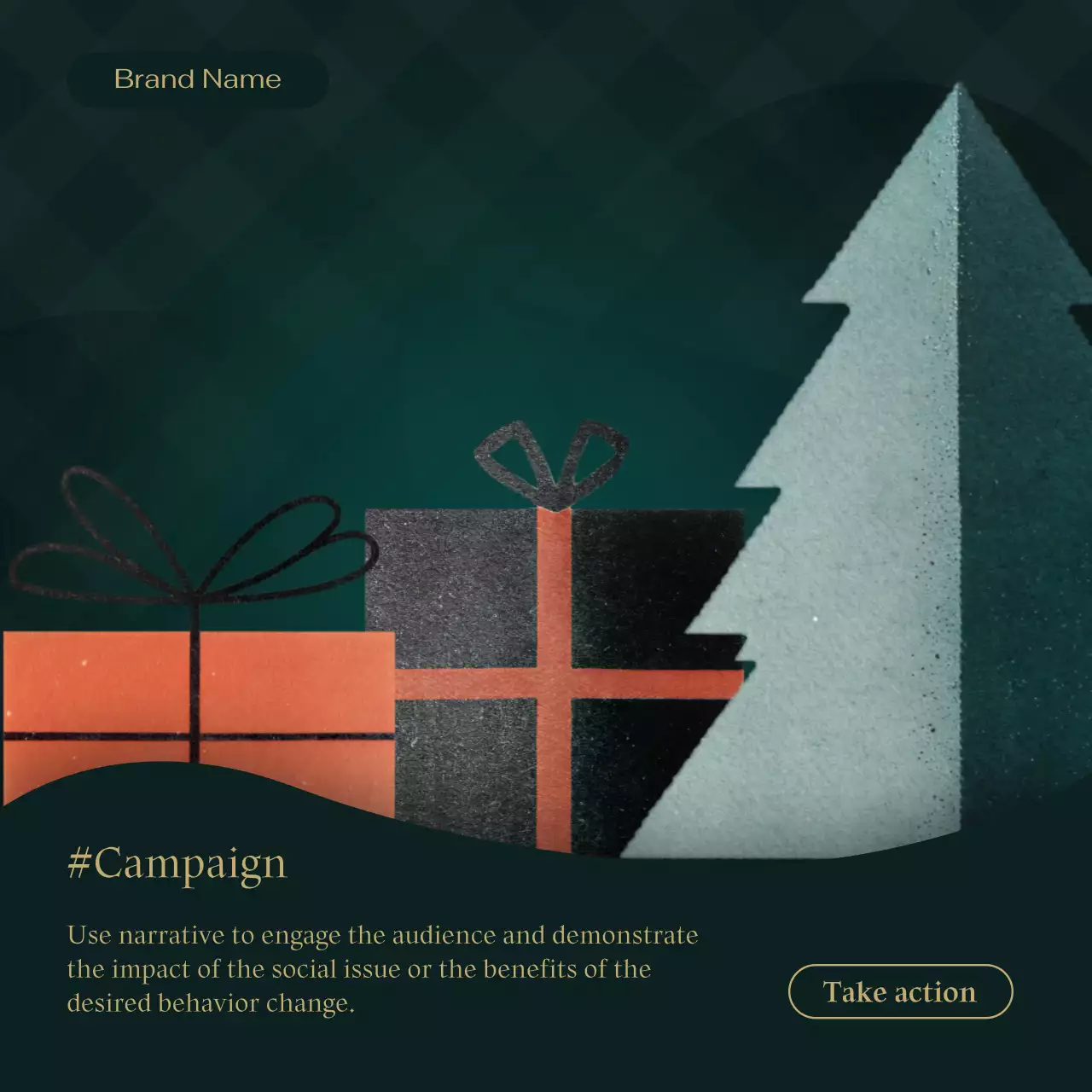Teal Modern Holiday Promotion Social Media Post