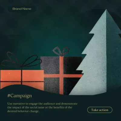 Teal Modern Holiday Promotion Social Media Post