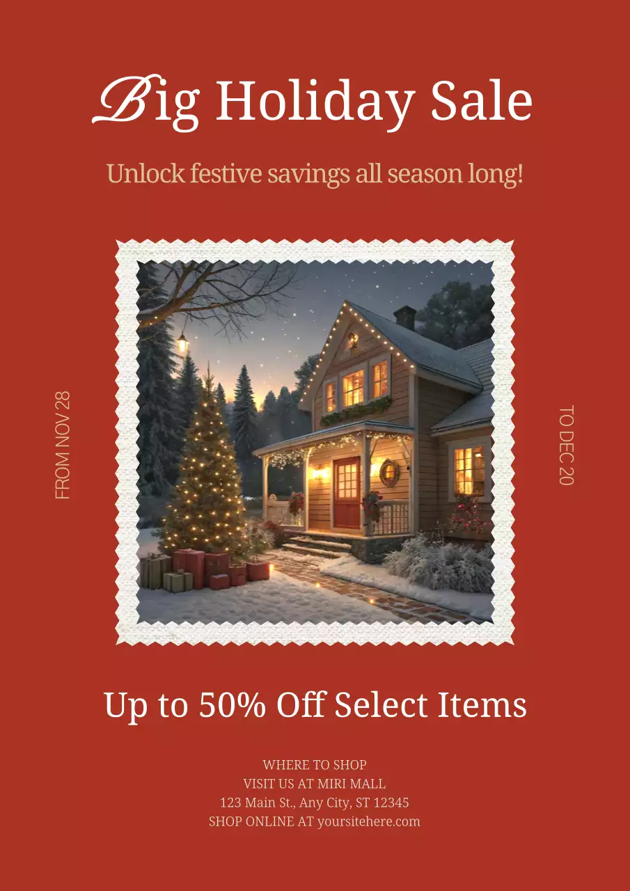 red classic holiday promotion