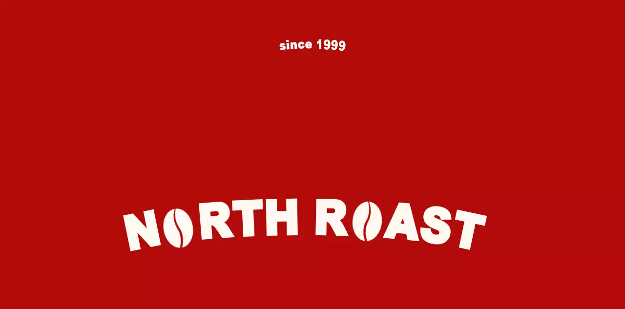 빨강 심플 커피 로고