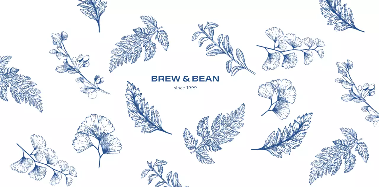 파랑 빈티지 카페 광고