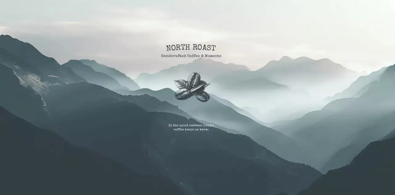 회색 자연 커피 광고