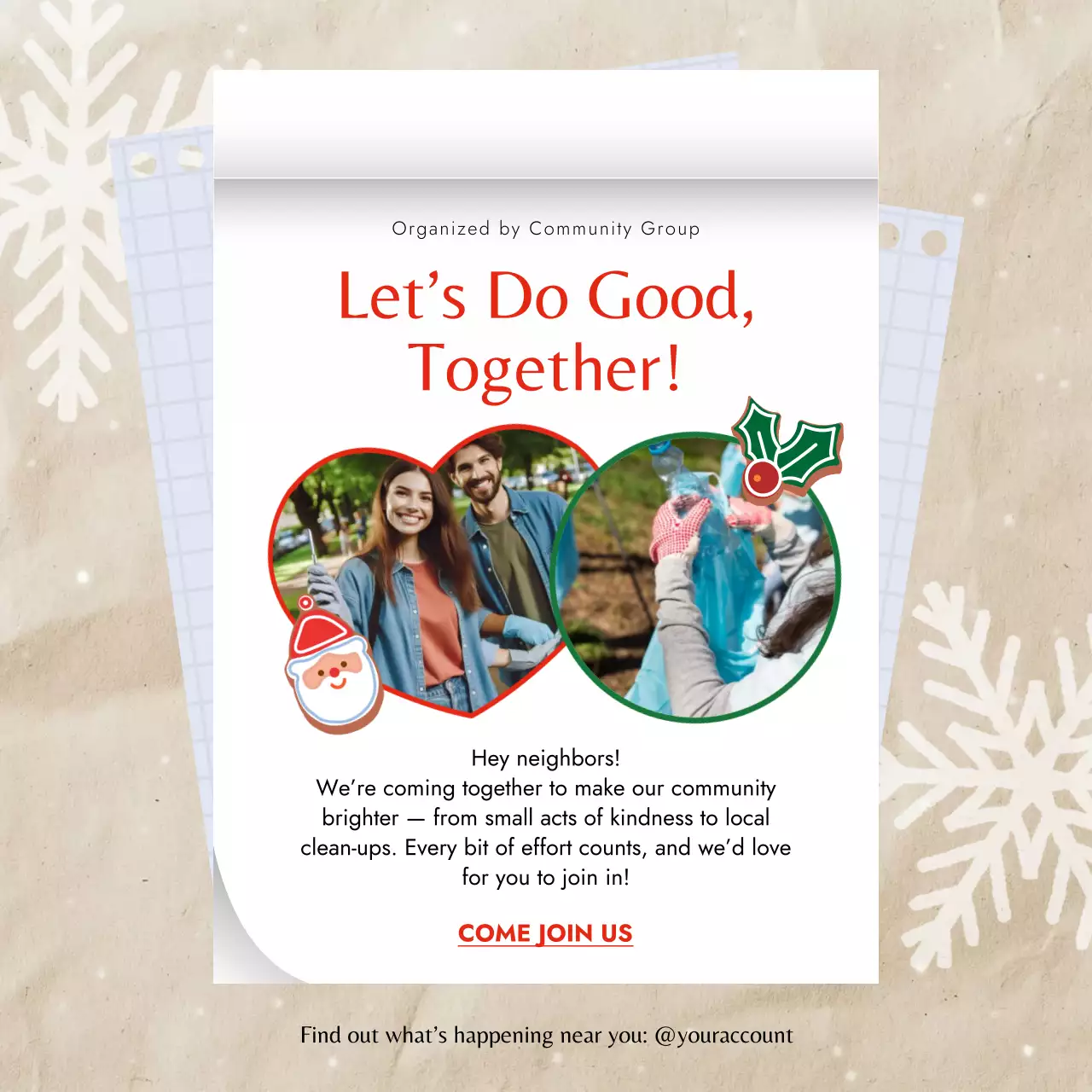 Red Festive Community Participation Invitation