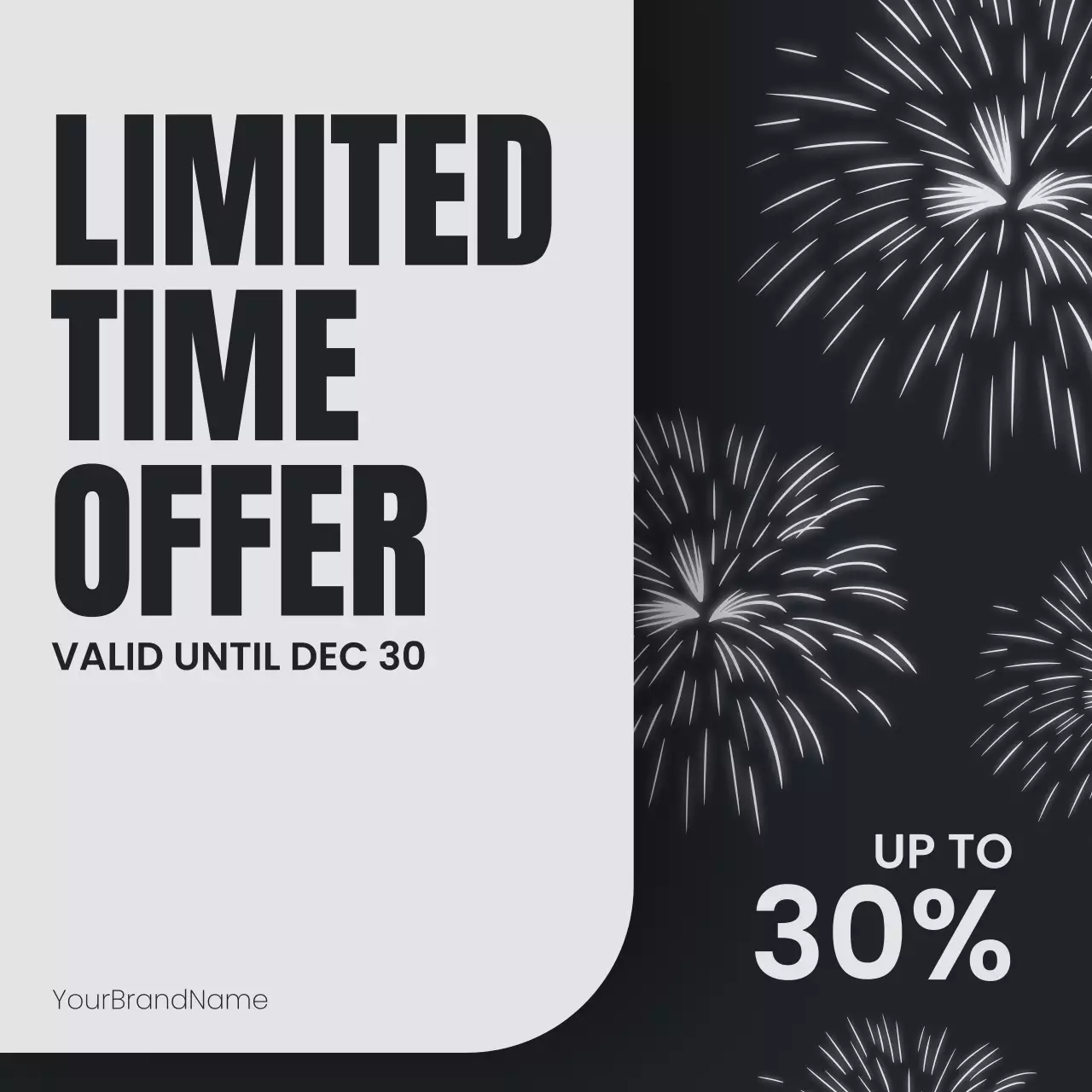 Gold Modern New Year Sale Promotion Instagram Post