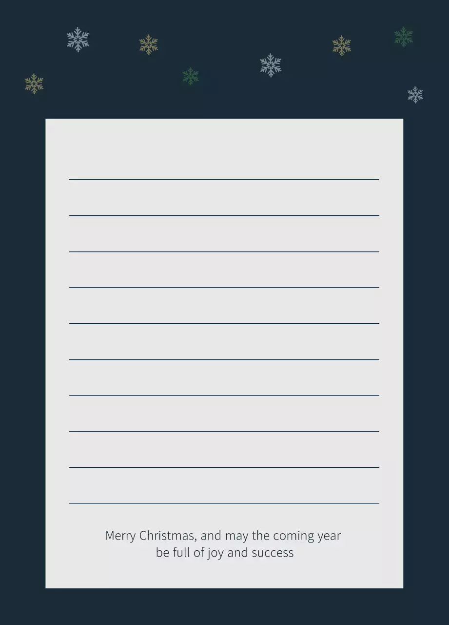 남색 클래식 크리스마스 카드