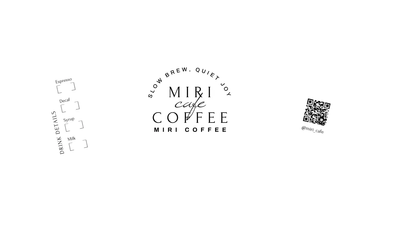 흰색 심플 카페 메뉴 홍보