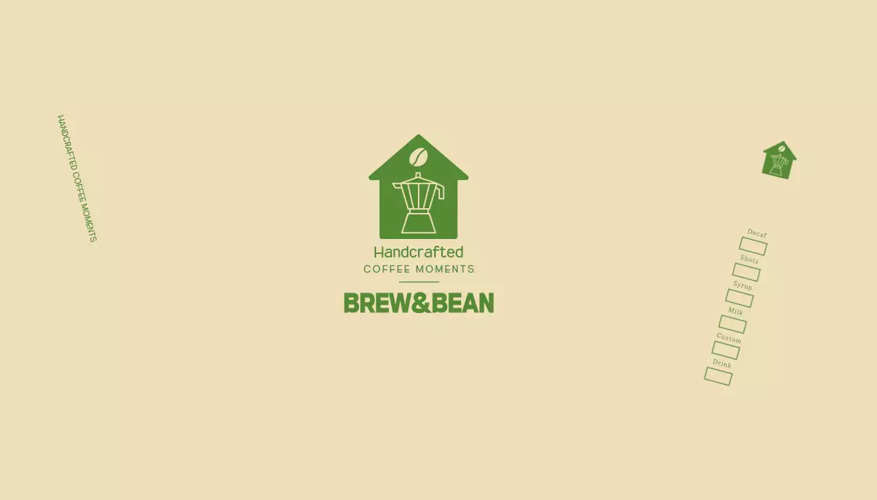 베이지 심플 커피 메뉴판