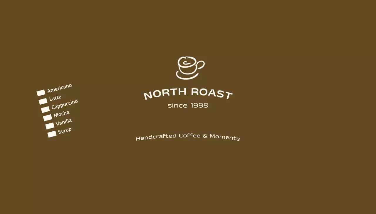 갈색 빈티지 커피 광고