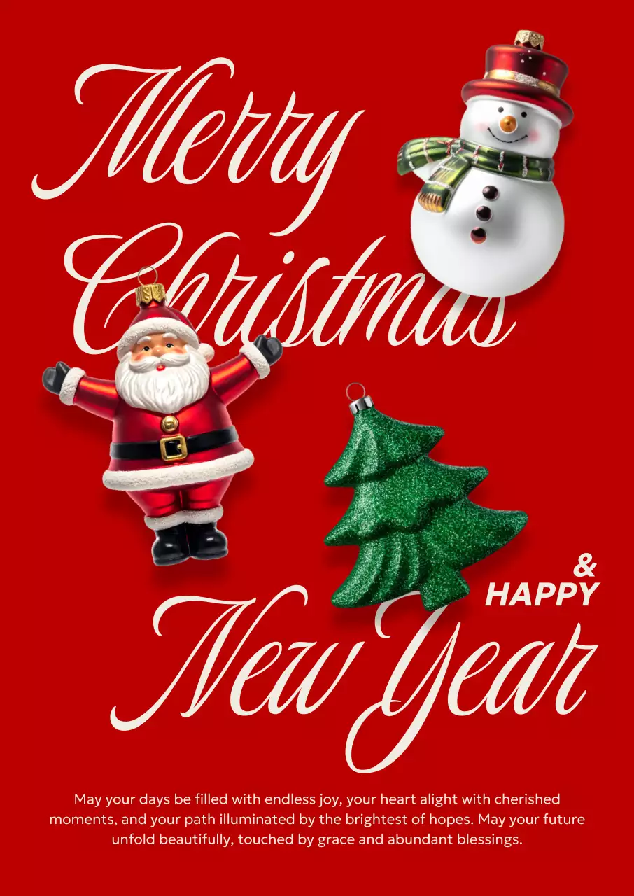 빨강 빈티지 크리스마스 기념