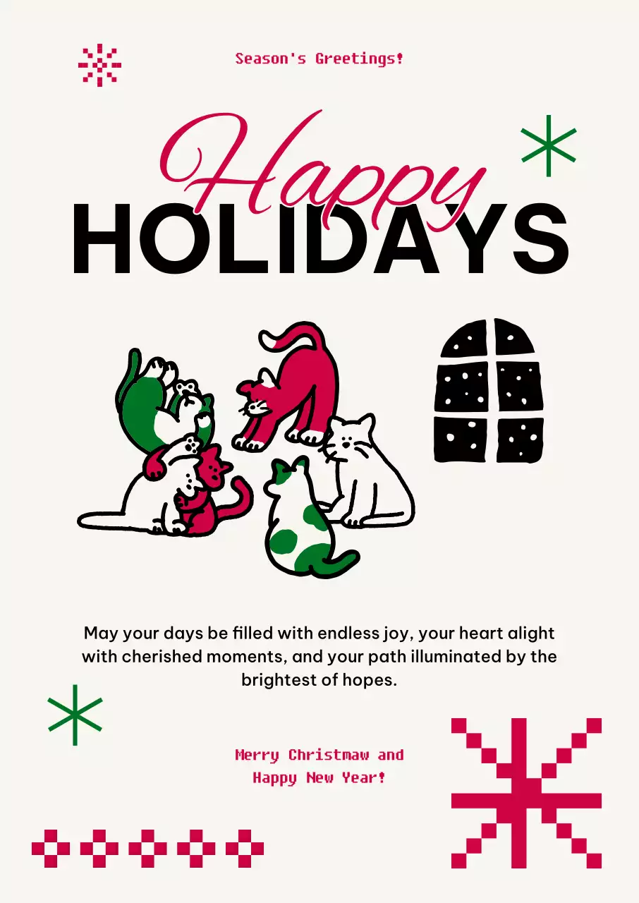 아이보리 심플 크리스마스 엽서