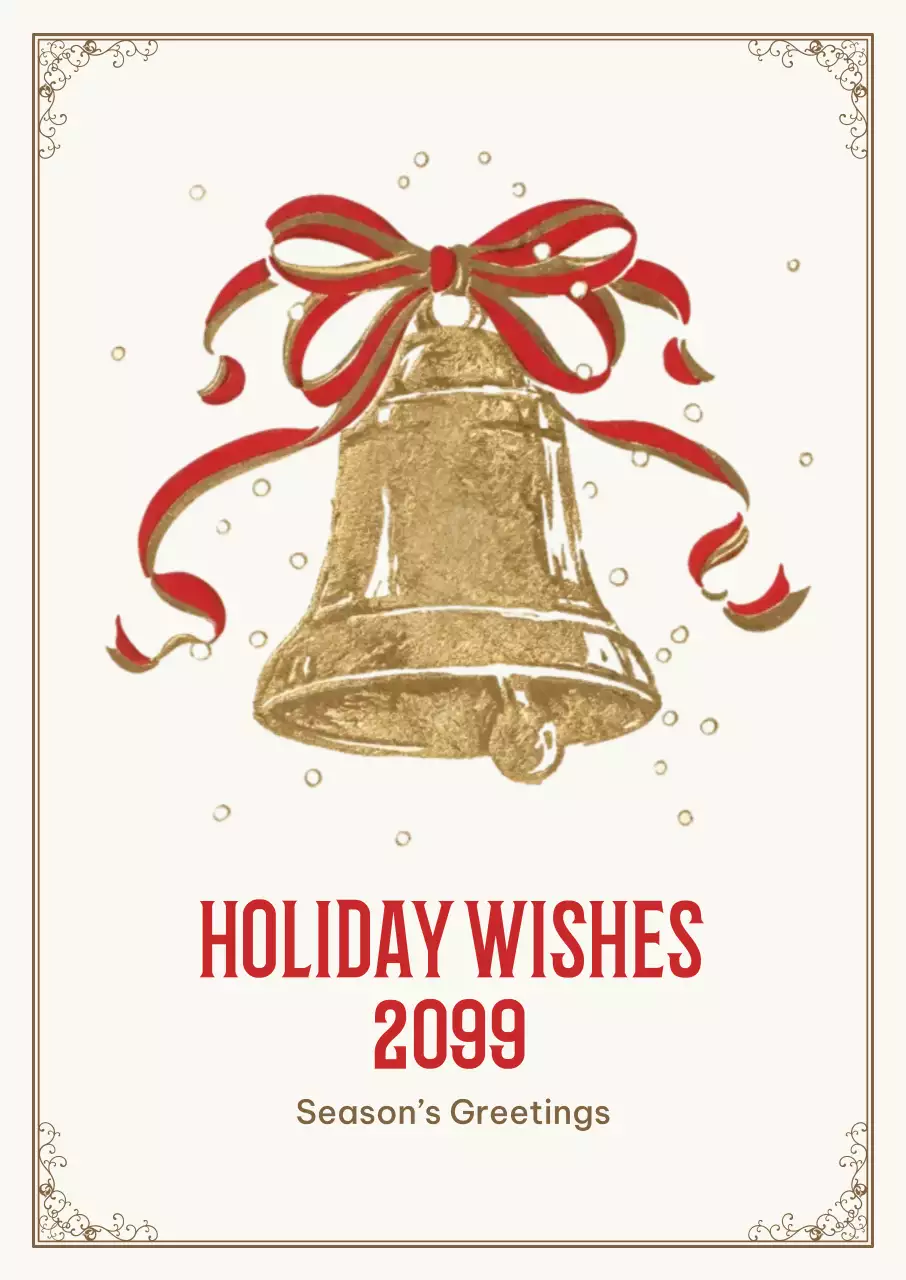 금색 클래식 연말 인사