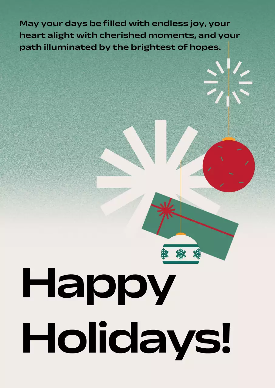 초록 심플 연말 기념