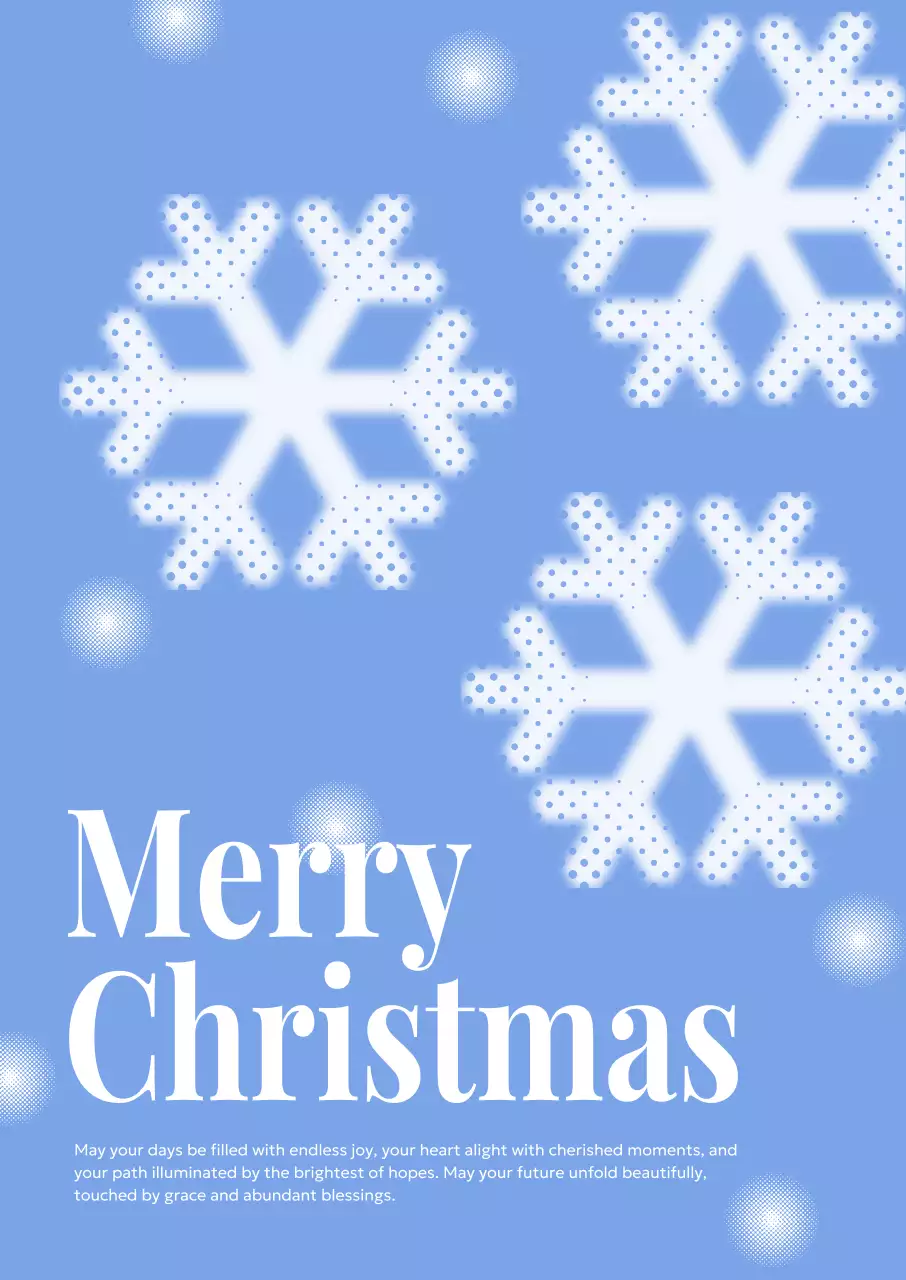 하늘색 심플 크리스마스 카드