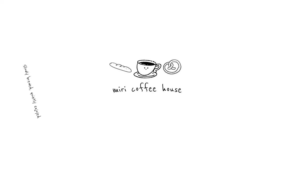 검정 심플 카페 로고