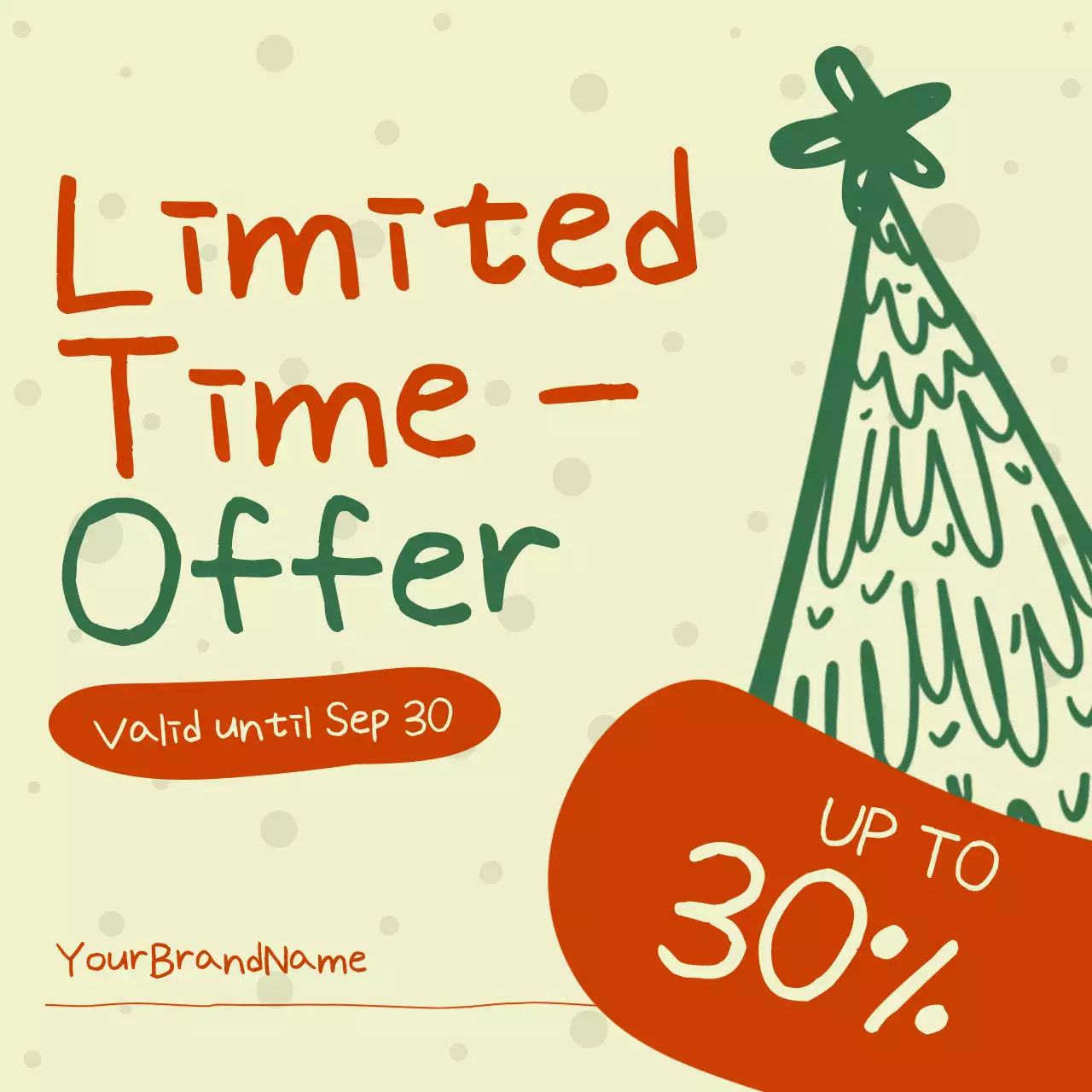 Beige Retro Christmas Sale Promotion Instagram Post