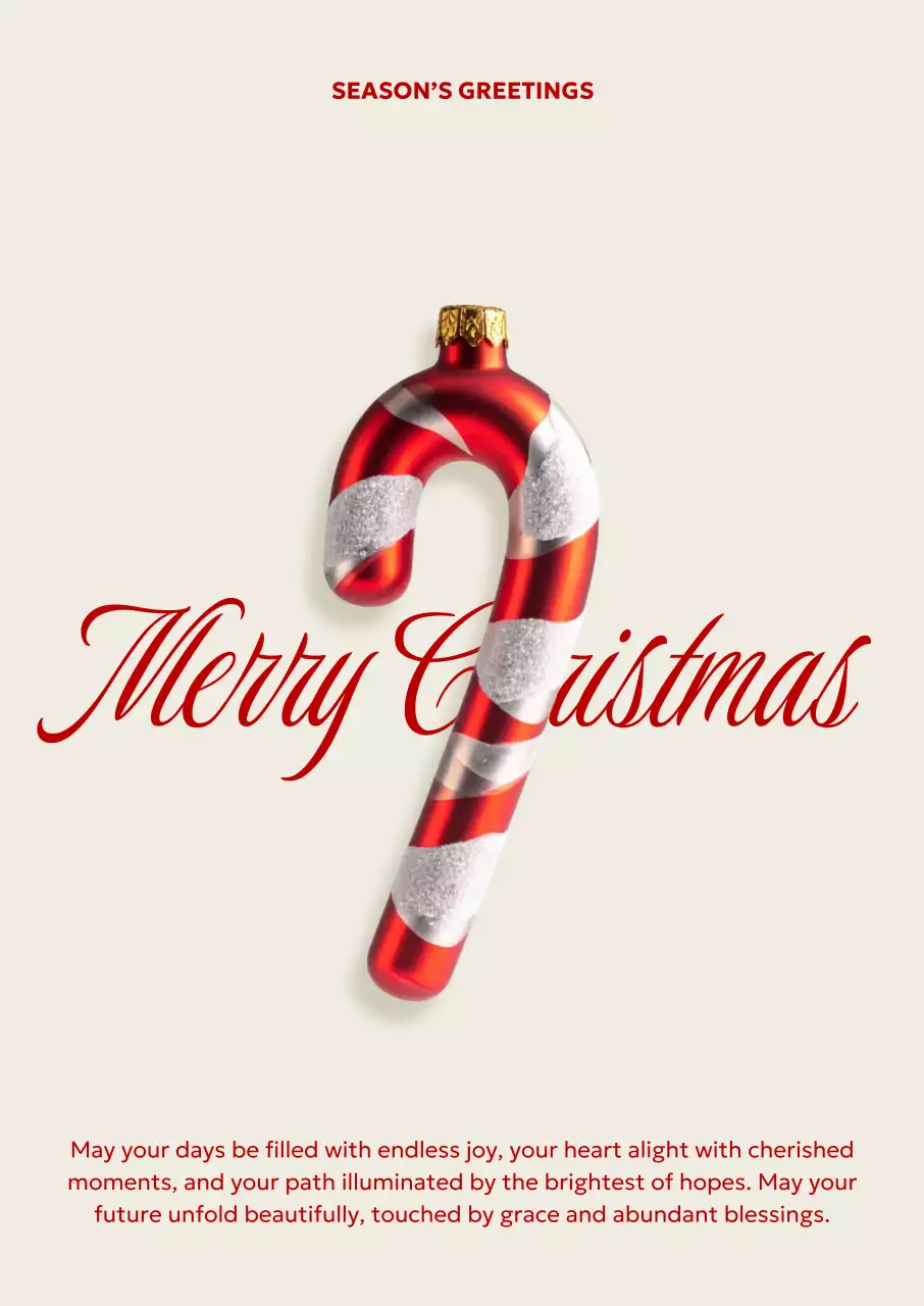 빨강 심플 크리스마스 카드