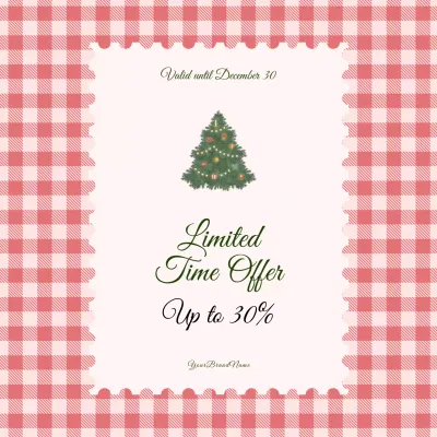 Red Vintage Christmas Holiday Promotion Instagram Post