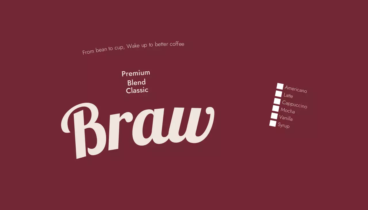 갈색 빈티지 커피 광고