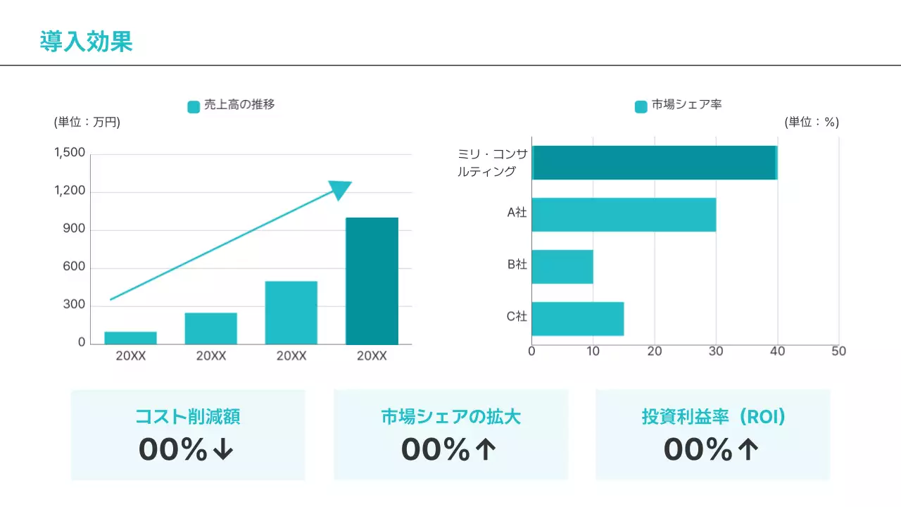 水色 シンプル ビジネス 提案書