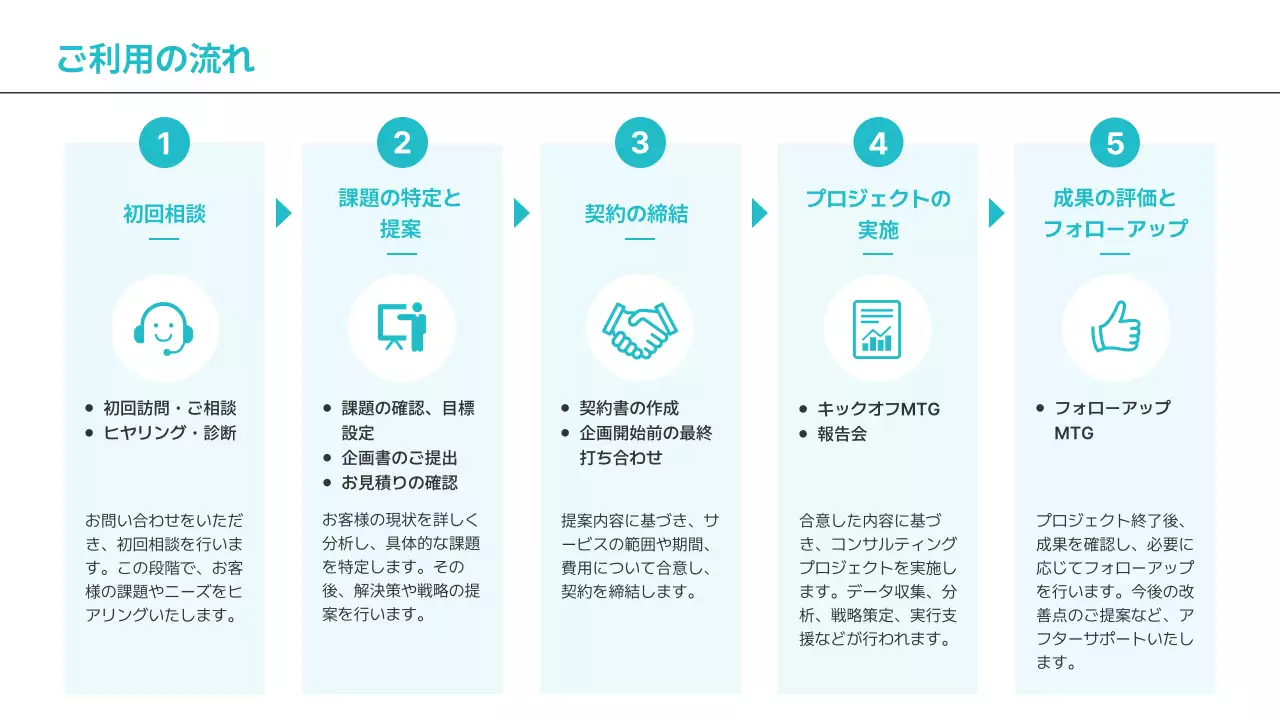 水色 シンプル ビジネス 提案書