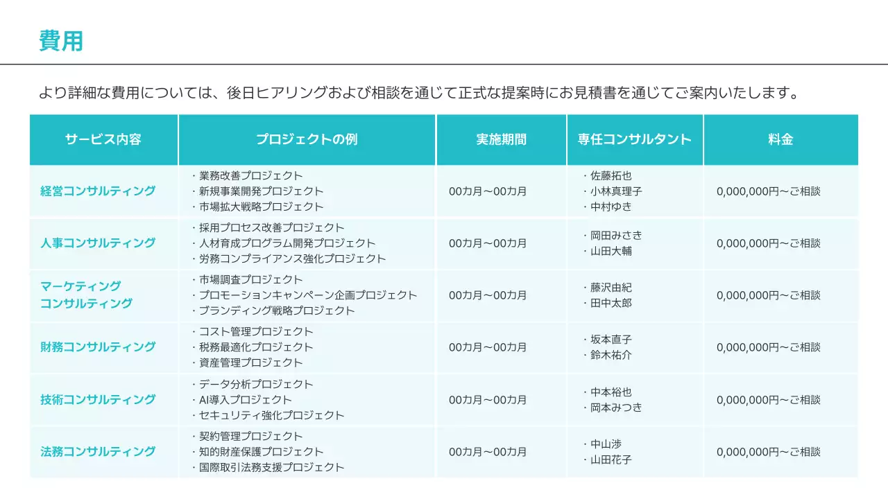水色 シンプル ビジネス 提案書