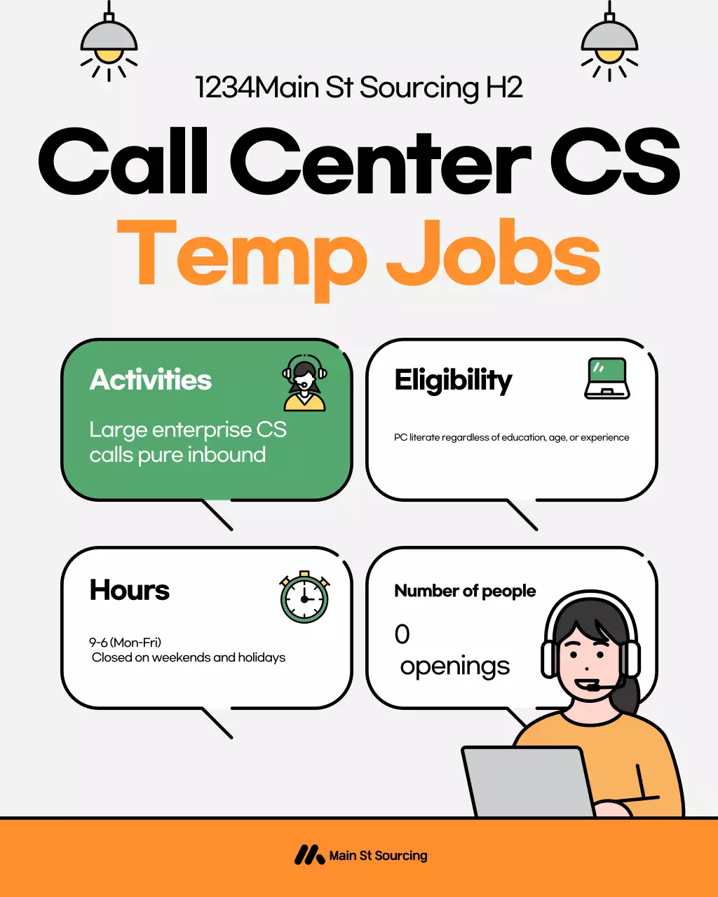 Orange Simple Recruitment Notice