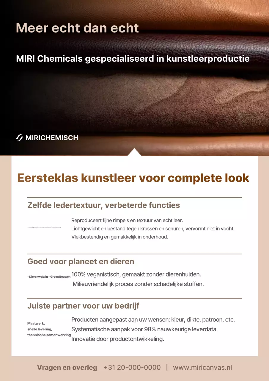 Bruine moderne kunstleren advertentie